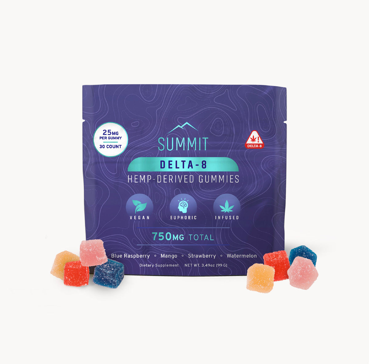 25mg Delta-8 Gummies - 30ct